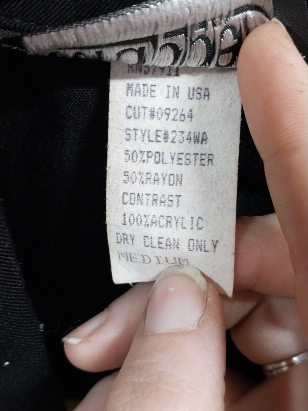 Vintage Wrapper USA Black Blazer with Multicolor Southwestern Front - Picture 3 of 5